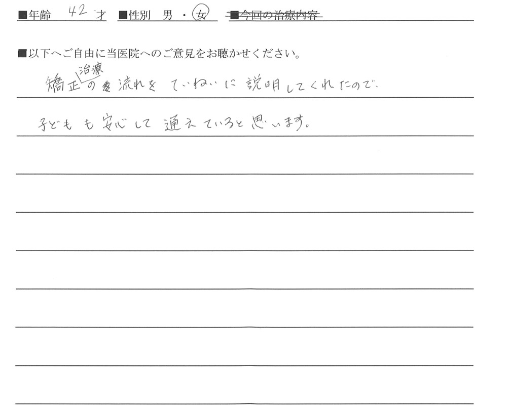 患者様の声